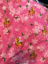 Vintage Pink Reindeer - Rachel Peplum with Tulle Size 6/7 Patricia