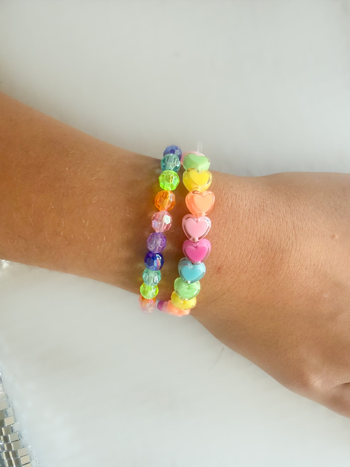 Rainbow Hearts Bracelet Set