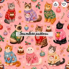 Meowy Christmas - Moonlight Cozies SS Bamboo 10 Dani
