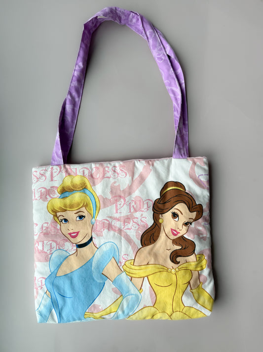 Double Sided Classic Princesses Treasure Tote - Refashioned 90'S Sheet