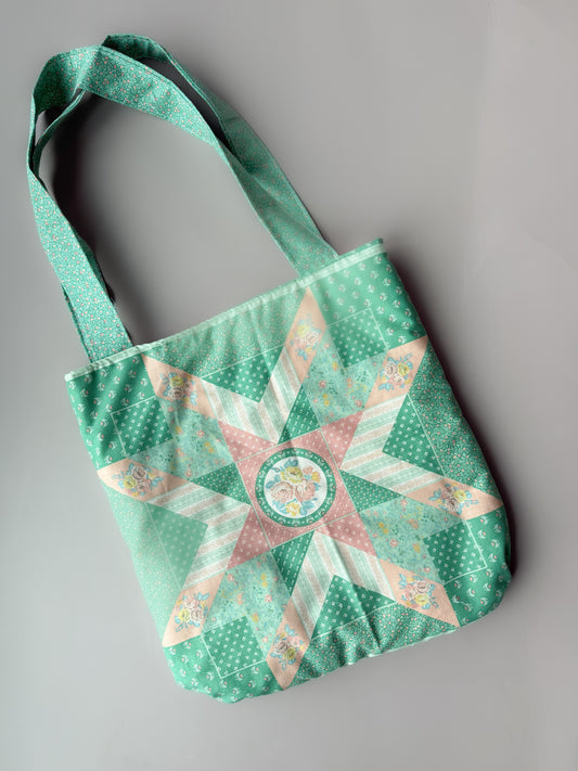 Granny Squares  15" x 15" -  Treasure Tote - Vintage Fabric